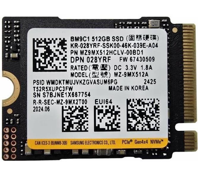 SSD SAMSUNG BM9C1 M.2 Type 2230 512GB PCIe Gen4x4 NVMe, 9MX512HCLV-00BD1