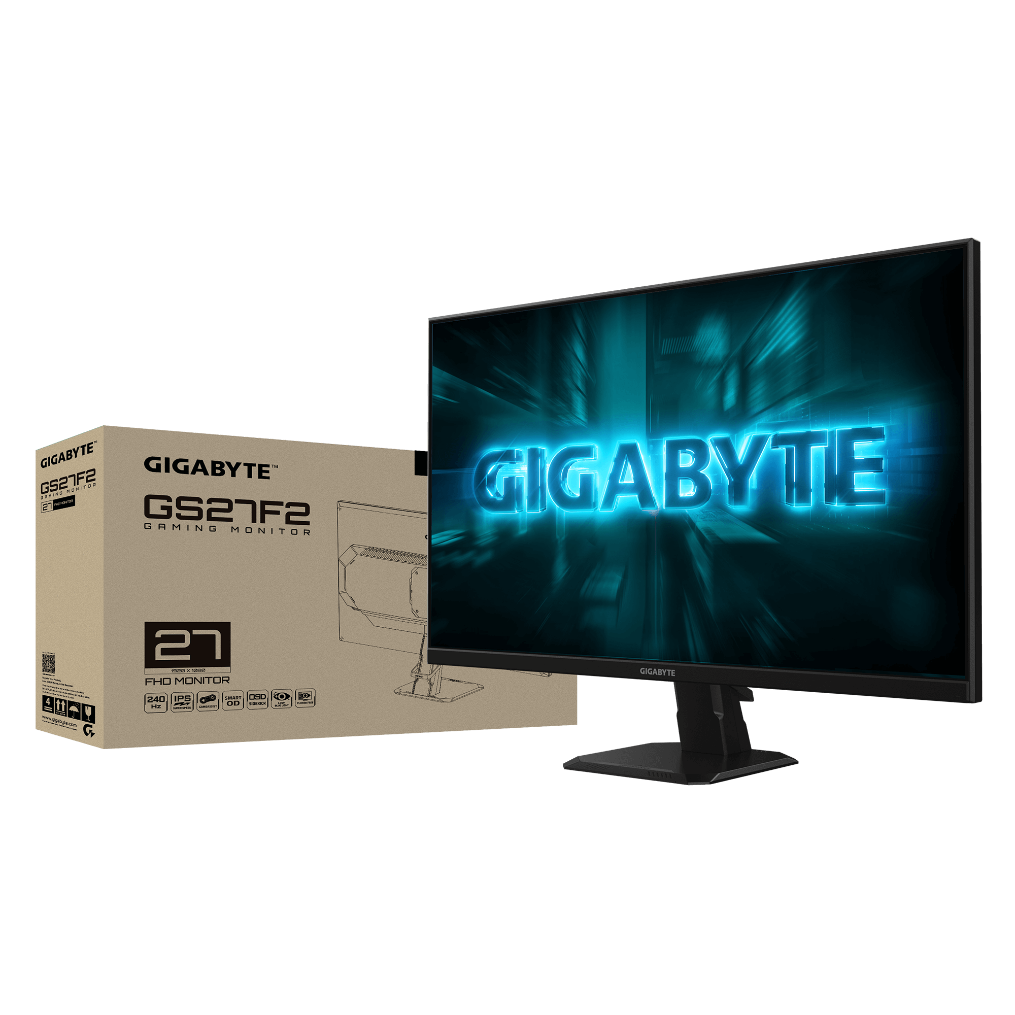 Moniteur gamer GIGABYTE GS27F2 - 27" SS IPS, Full HD(1920x1080), 240Hz, 1ms