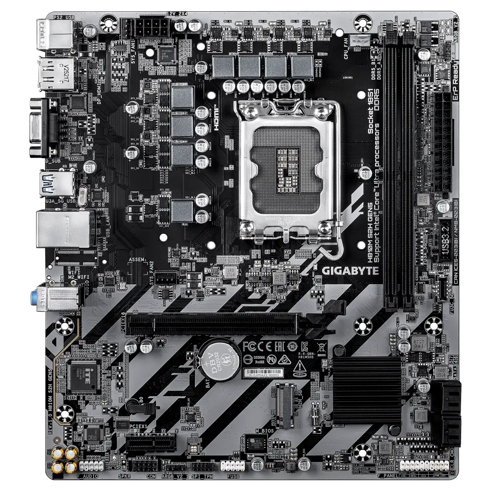 Дънна платка GIGABYTE H810M S2H Gen5, LGA 1851, DDR5