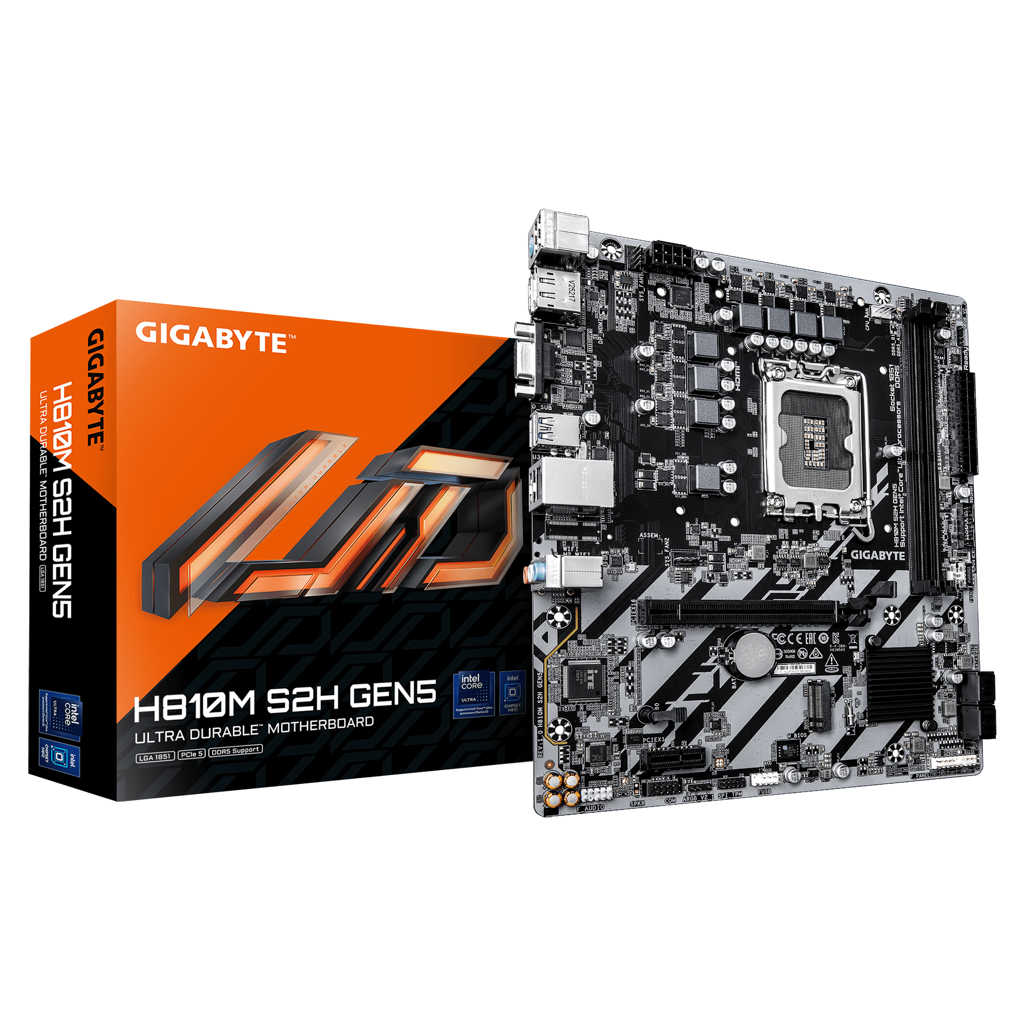 Placa base GIGABYTE H810M S2H Gen5, LGA 1851, DDR5