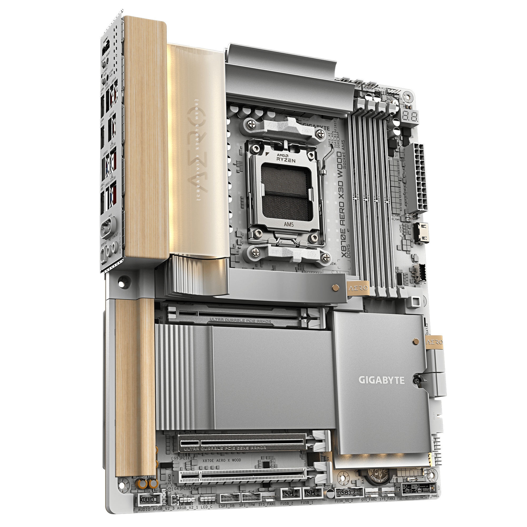 Дънна платка GIGABYTE X870E AERO X3D WOOD WIFI7, Socket AM5