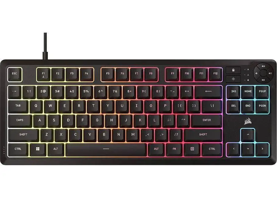 Tastiera a membrana da gioco Corsair K55 Core RGB - TKL
