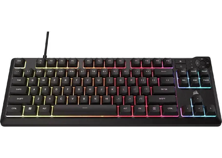 Геймърскa мембранна клавиатура Corsair K55 Core RGB - TKL
