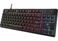 Геймърскa мембранна клавиатура Corsair K55 Core RGB - TKL