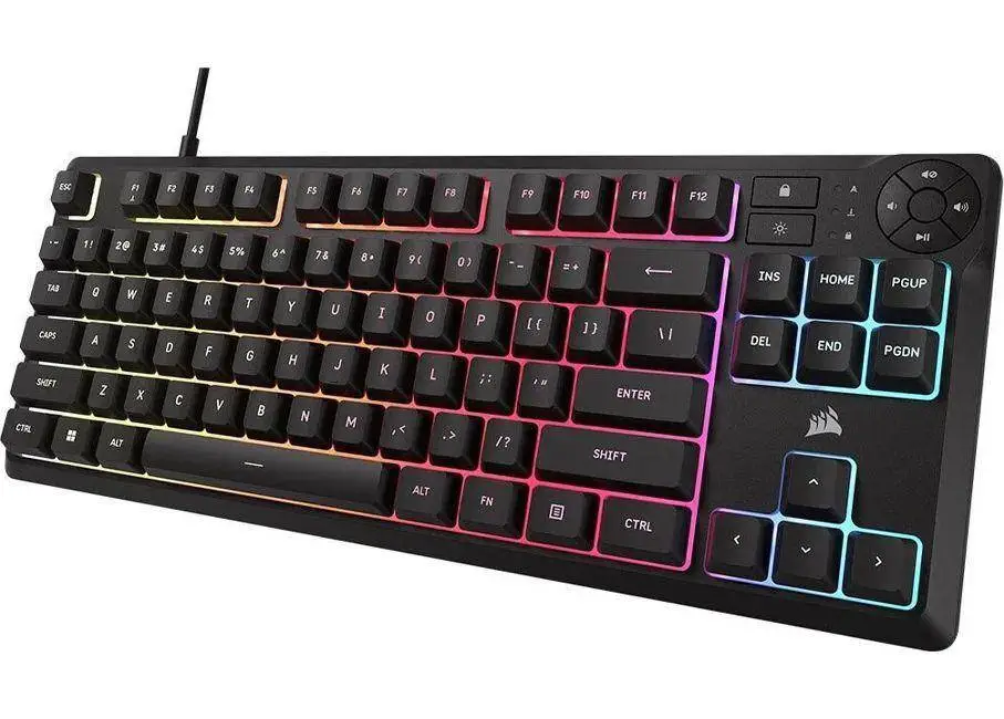 Геймърскa мембранна клавиатура Corsair K55 Core RGB - TKL