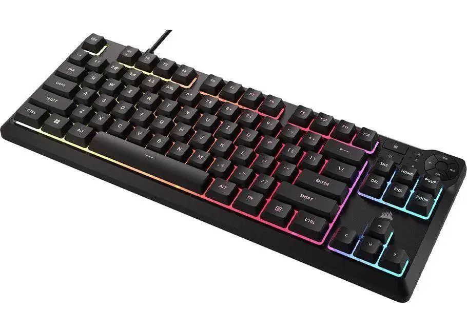 Геймърскa мембранна клавиатура Corsair K55 Core RGB - TKL