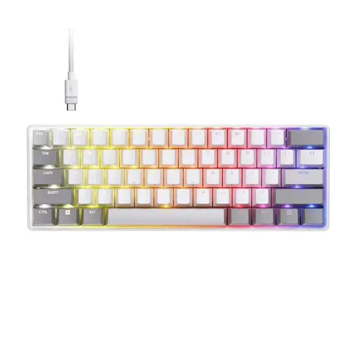 Tastiera meccanica da gioco Corsair Clipper Mini 60 Hall Effect - Hyperdrive Magnetic Switch - Bianco