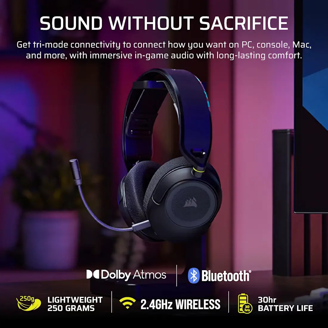 Геймърски безжични слушалки Corsair HS35 v3 Carbon