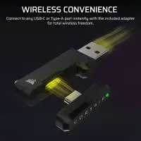 Геймърски безжични слушалки Corsair HS35 v3 Carbon