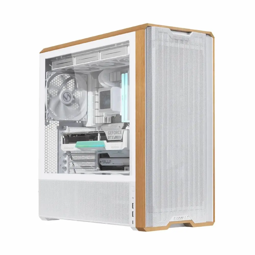 Lian Li кутия Case ATX - LANCOOL 217 WOOD - White