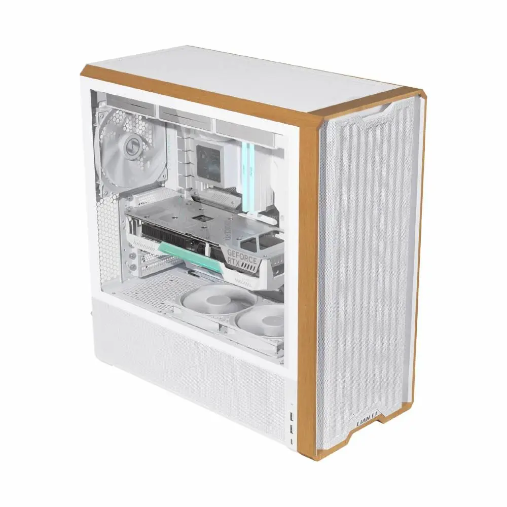 Lian Li кутия Case ATX - LANCOOL 217 WOOD - White