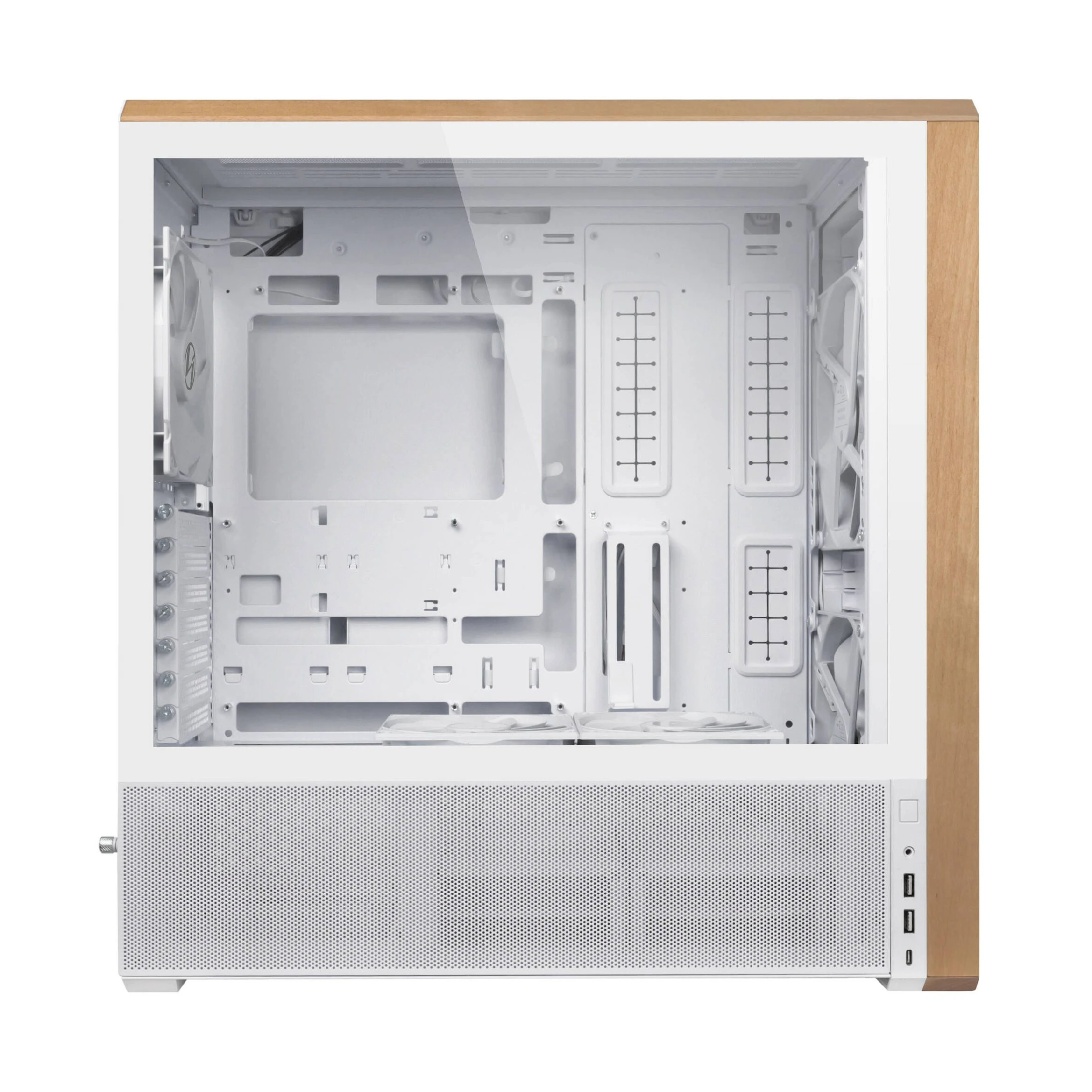 Lian Li кутия Case ATX - LANCOOL 217 WOOD - White