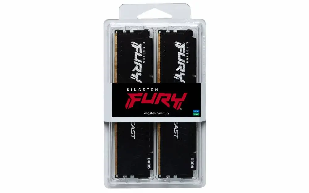 Памет Kingston FURY Beast 32GB (2x16) 5600MT/s DDR5 CL36 DIMM Black