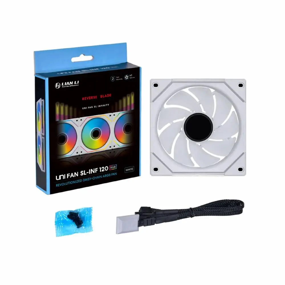 Lian Li вентилатор Fan 120mm - UNI SL-INF 120 ARGB Reverse Blade PWM - White