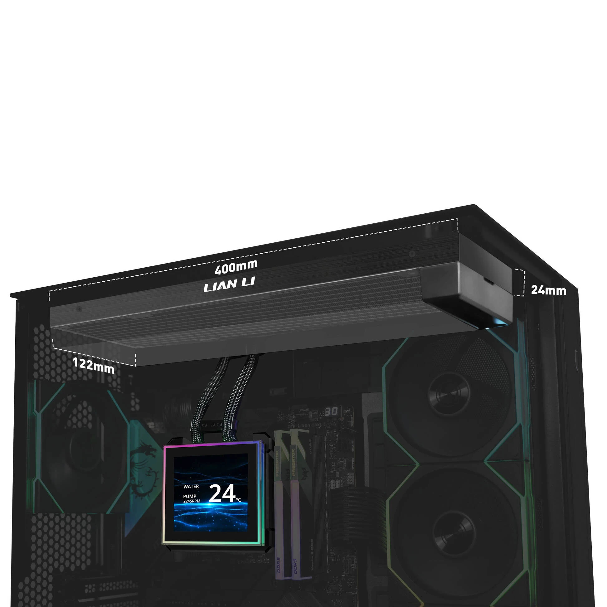 Lian Li водно охлаждане Water Cooling Water Cooling HydroShift II LCD-S 360N Black