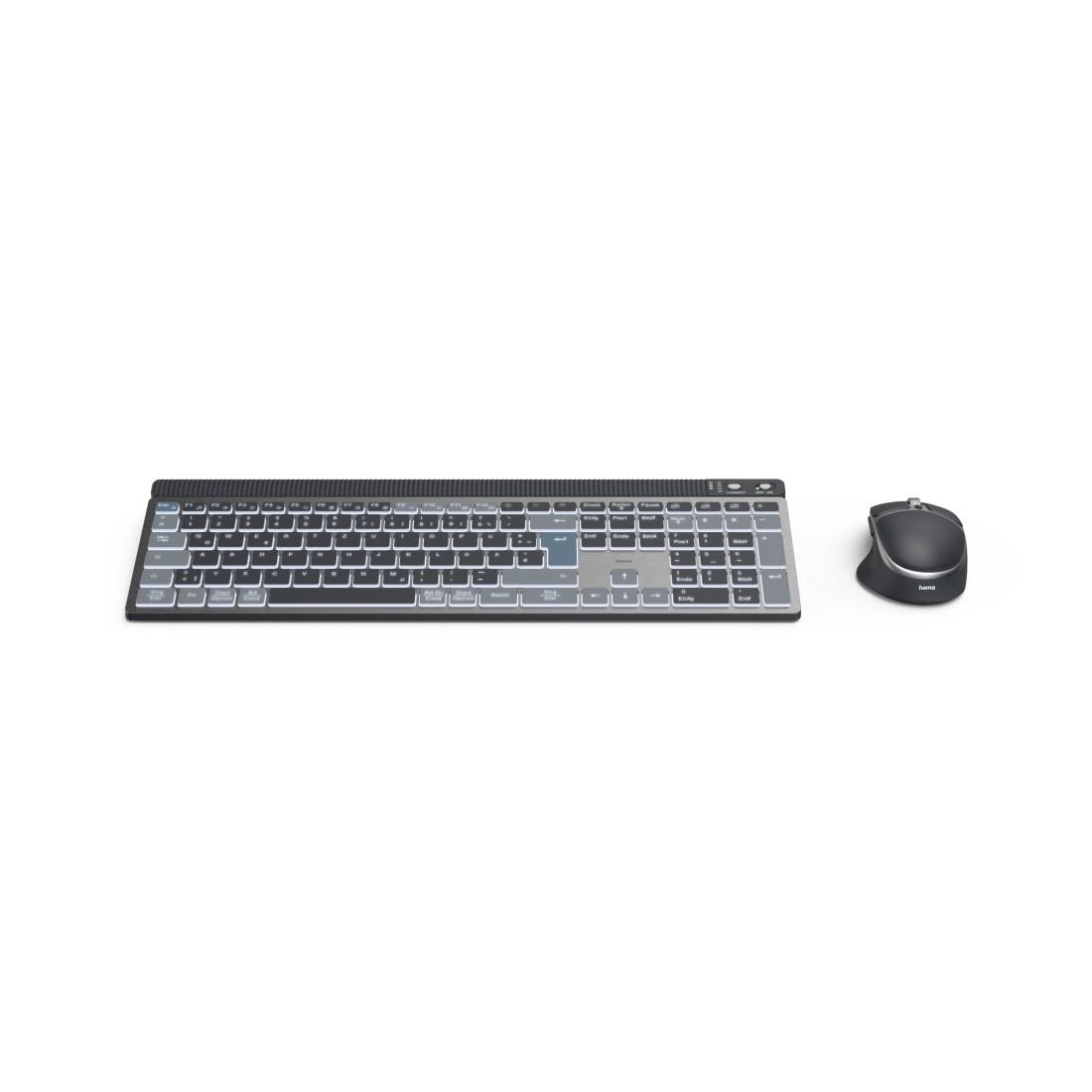 HAMA Комплект безжична клавиатура-мишка "WKM-750", Bluetooth & 2.4Ghz, кирилизирана