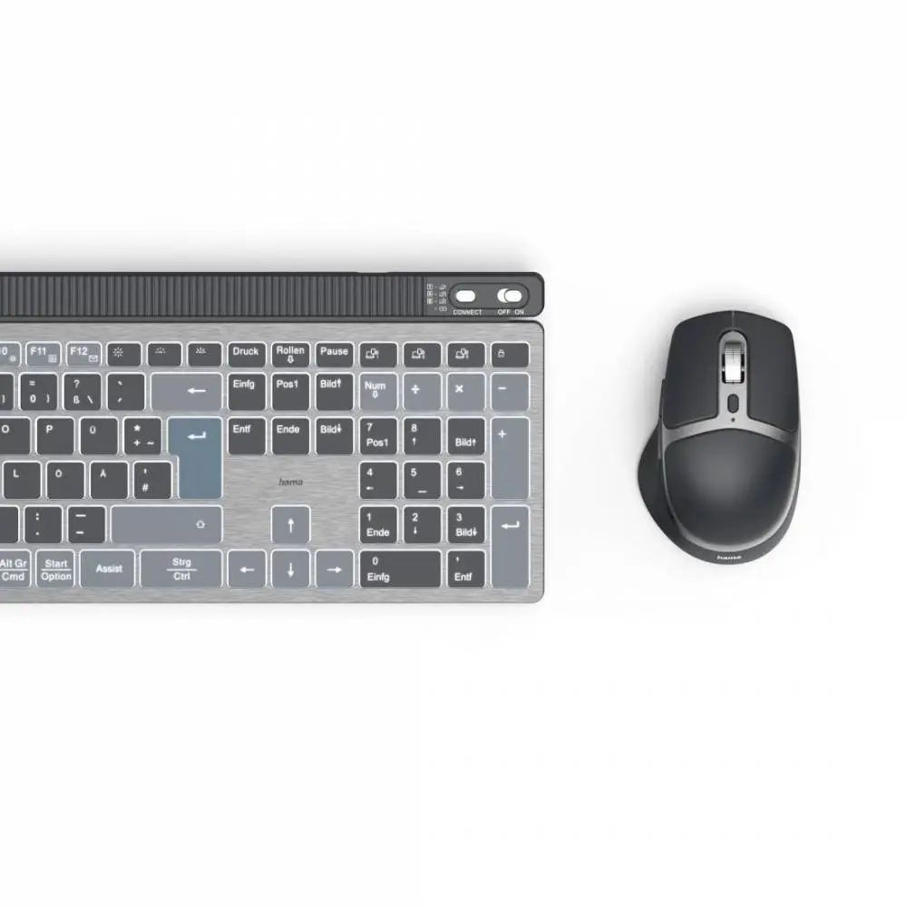 HAMA Комплект безжична клавиатура-мишка "WKM-750", Bluetooth & 2.4Ghz, кирилизирана
