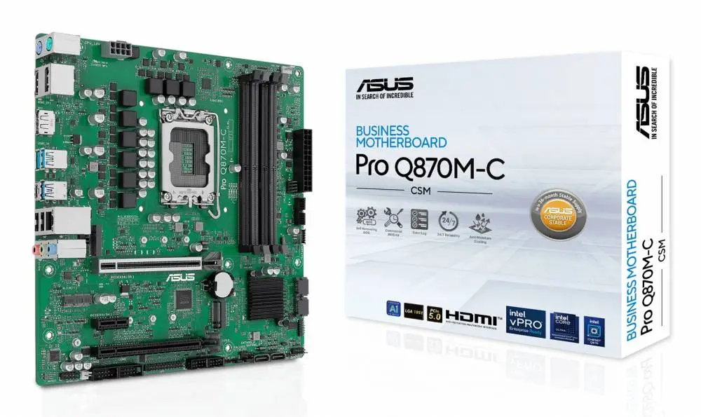 Дънна платка ASUS PRO Q870M-C-CSM Intel&reg; Q870 LGA 1851 (Socket V1) micro ATX