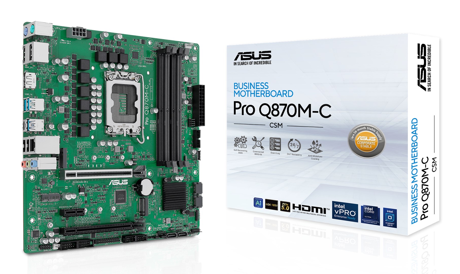 Дънна платка ASUS PRO Q870M-C-CSM Intel® Q870 LGA 1851 (Socket V1) micro ATX