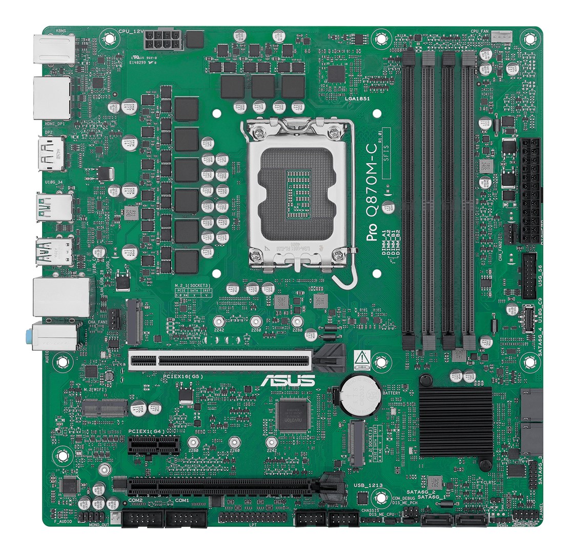 Дънна платка ASUS PRO Q870M-C-CSM Intel® Q870 LGA 1851 (Socket V1) micro ATX