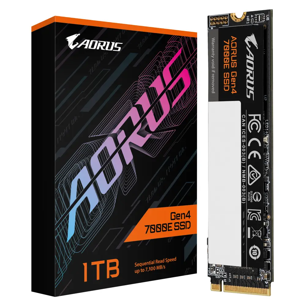 Диск SSD Gigabyte AORUS 1TB 7000E, NVMe, PCIe 4.0 Gen4
