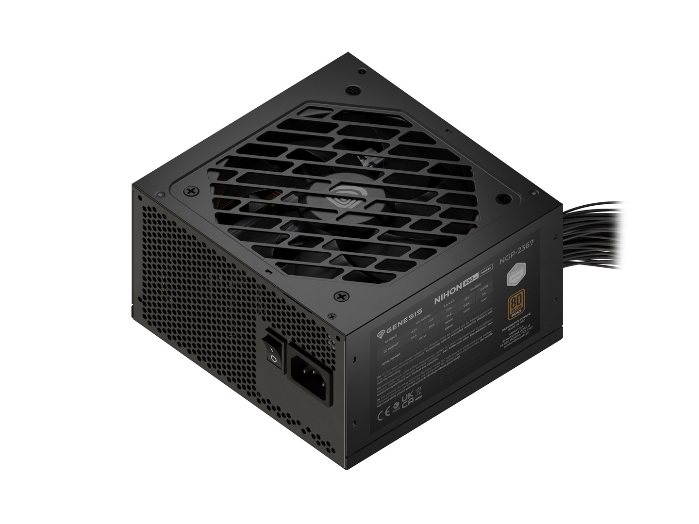 Захранване GENESIS Nihon 650W 650NM 20+4 pin ATX ATX Black