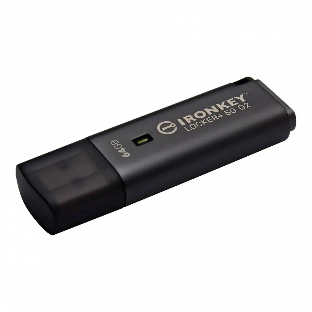 USB памет KINGSTON IronKey Locker+ 50 G2 - 64GB, XTS-AES 256-bit
