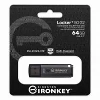 USB памет KINGSTON IronKey Locker+ 50 G2 - 64GB, XTS-AES 256-bit