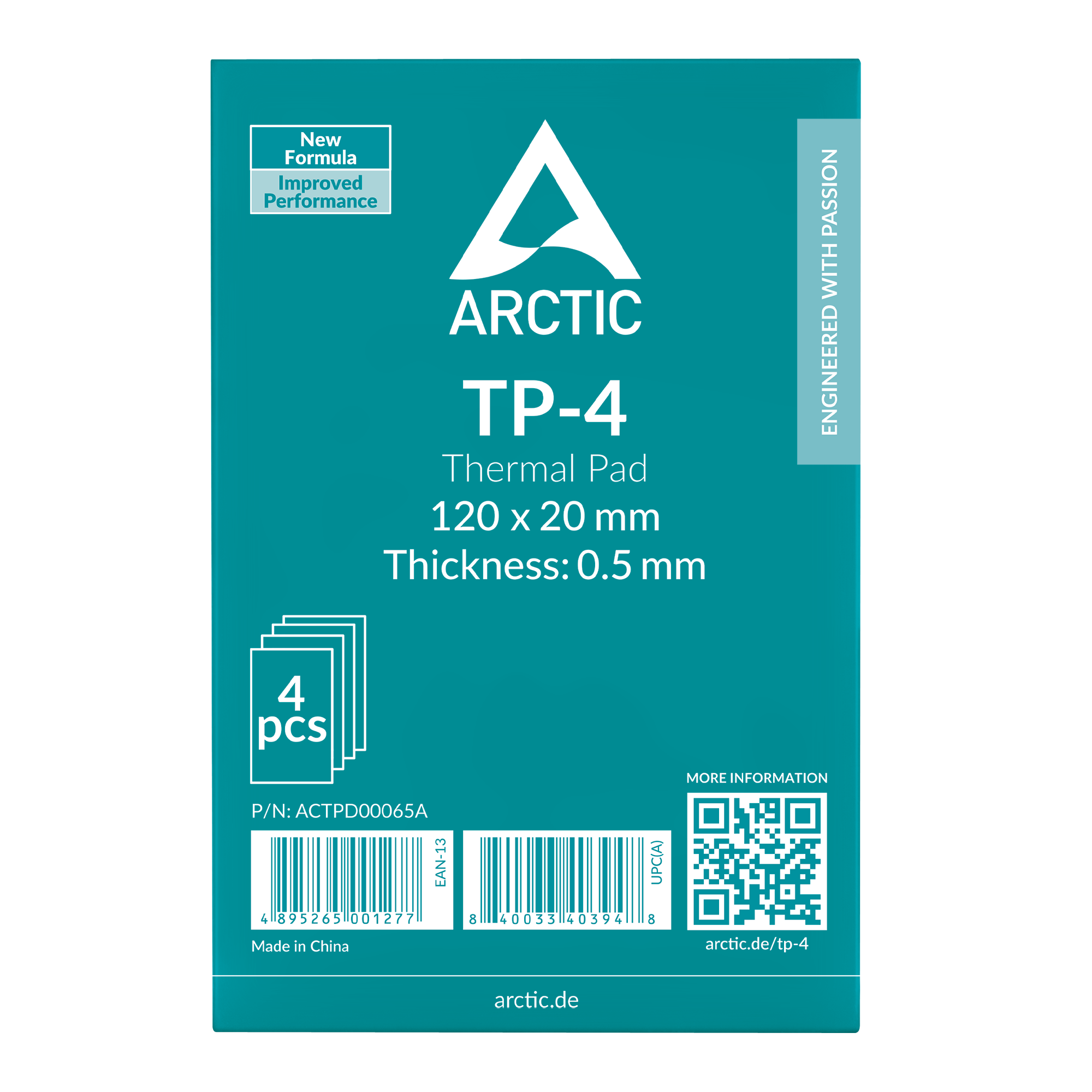 Термопроводящ пад ARCTIC TP-4 - 120x20x0.5 mm 4-Pack