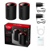 Безжична MESH система Cudy M3000, 2 броя, AX3000 Dual Band, 2.4/5 GHz, 574 -  2402 Mbps