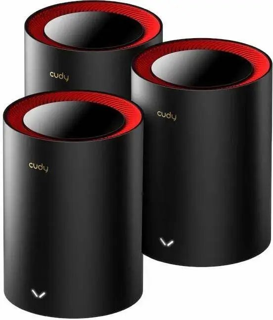 Drahtloses MESH-System Cudy M3000, 3 Stück, AX3000 Dual Band, 2.4/5 GHz, 574 - 2402 Mbps