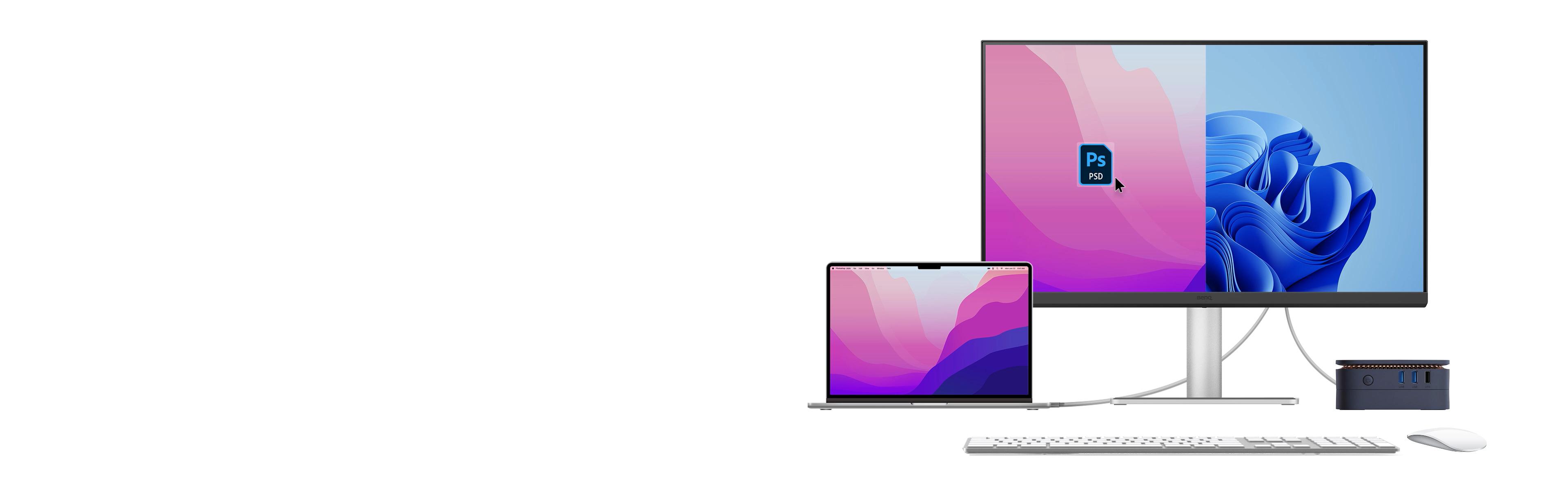 Монитор за MacBook BenQ MA320UG, 32" IPS, 4K 3840x2160, Nano Matte, 99% sRGB, 98% P3, USB-C, Speakers