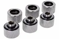 Комплект фитинги Alphacool HT 16mm - G1/4, 90&deg;, Хром, 6-pack