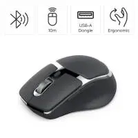 HAMA Безжична мишка "WM-800", ергономична, 2.4 GHz / Bluetooth, литиево-йонна батерия, черна