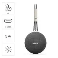 HAMA Блутут колонка "MagBuddy", 5 W, сива