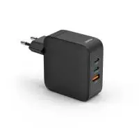 HAMA Бързо зарядно GaN, 2x USB-C, 1x USB-A, PD, 100 W, черно
