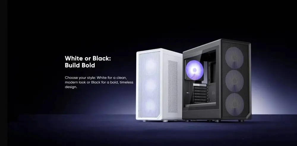 1stPlayer кутия Case ATX - AU8 Black - 4 x 140 mm A-RGB fans included, USB-C