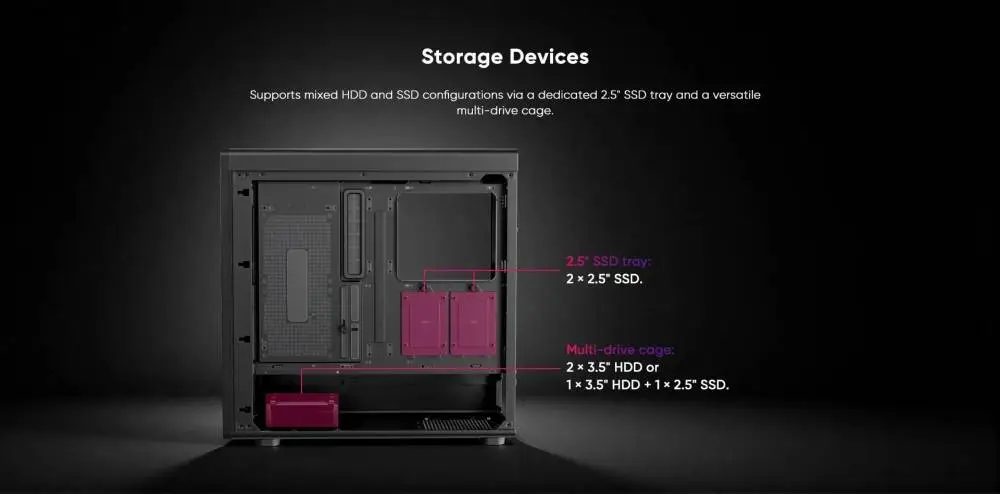 1stPlayer кутия Case ATX - AU8 Black - 4 x 140 mm A-RGB fans included, USB-C