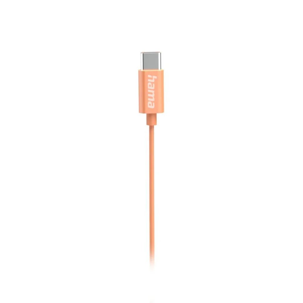 HAMA Слушалки “Curly”, USB-C, микрофон, оранжев