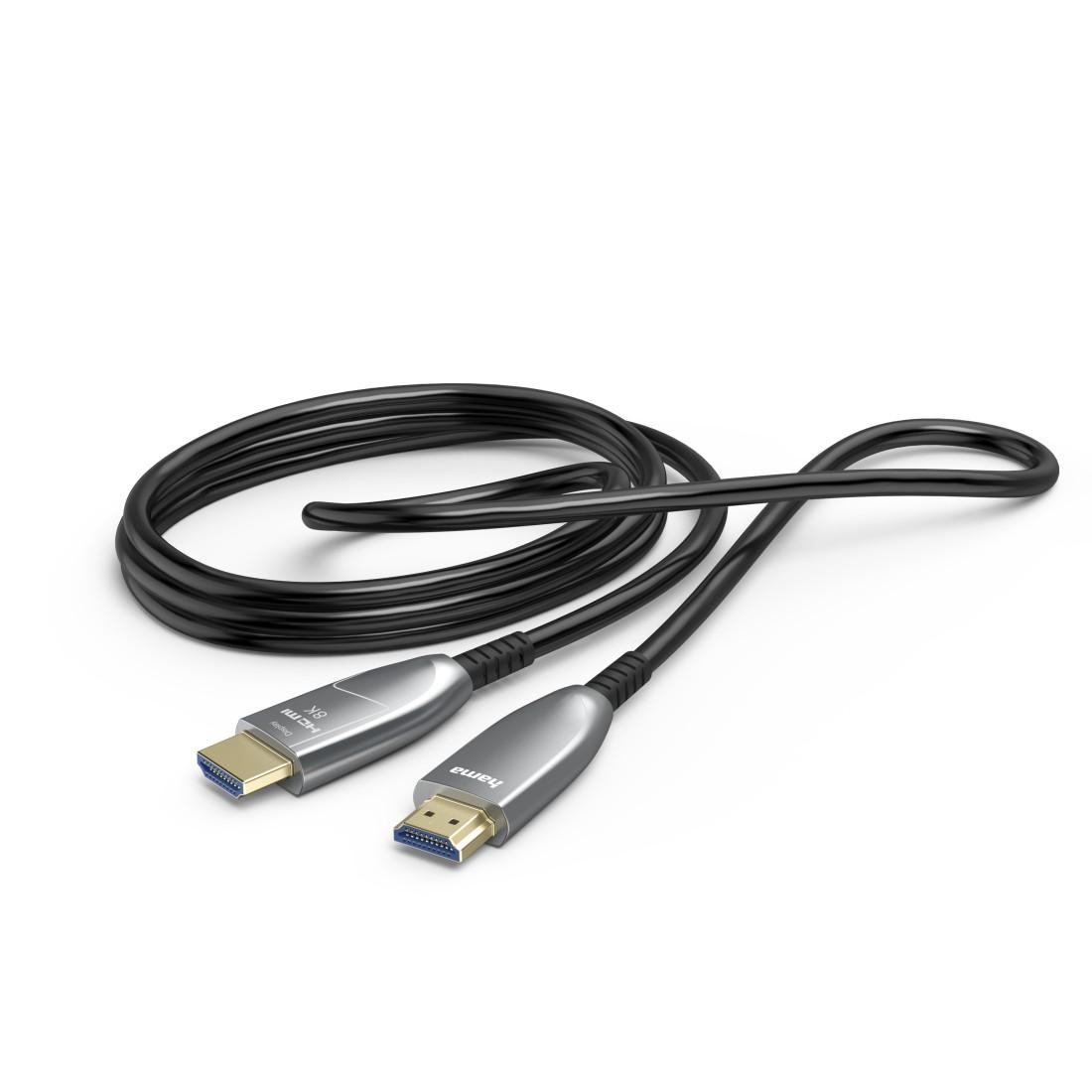 HAMA Оптичен HDMI кабел, ултра високоскоростен, AOC, сертифициран, 8K, алуминий, 10 м