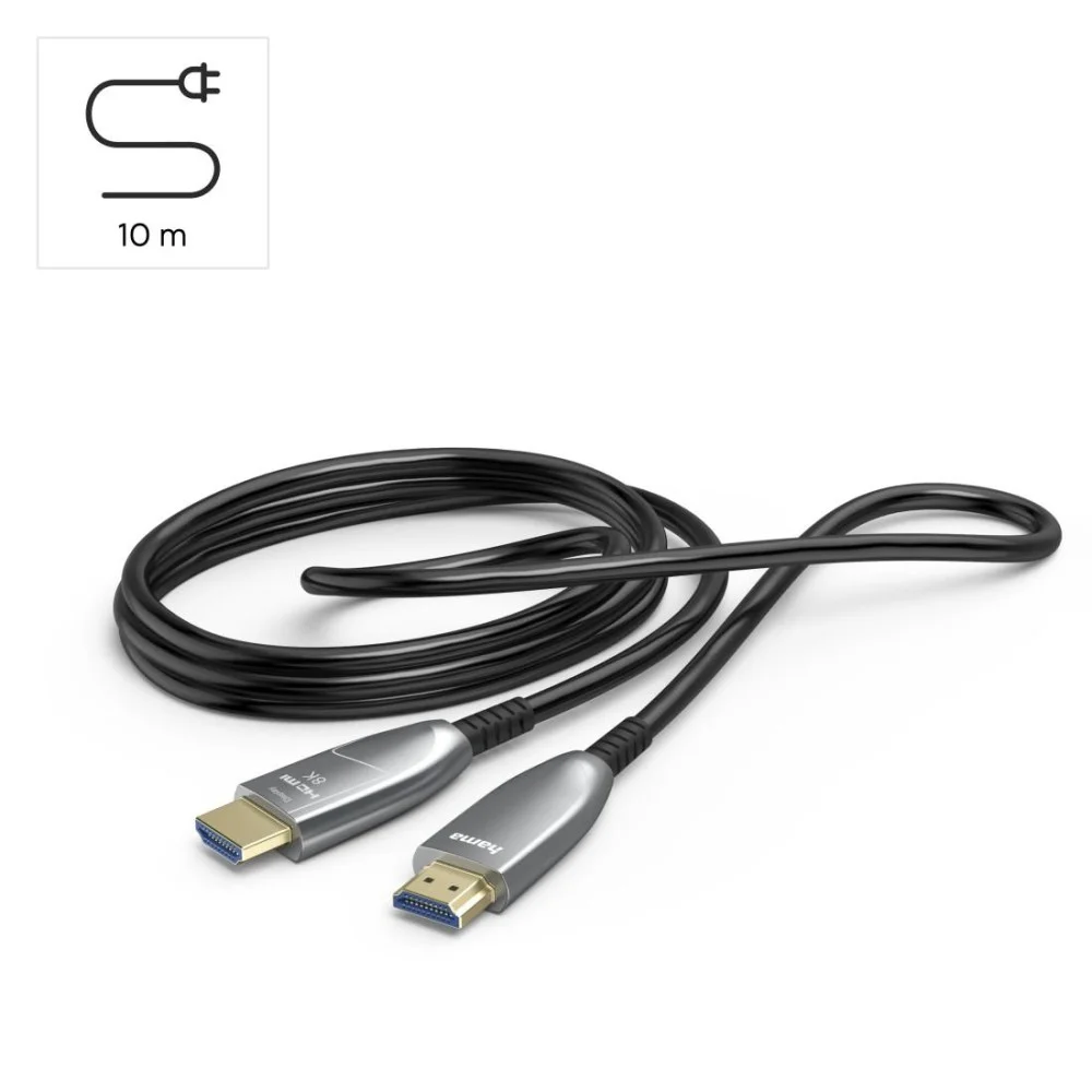HAMA Оптичен HDMI кабел, ултра високоскоростен, AOC, сертифициран, 8K, алуминий, 10 м
