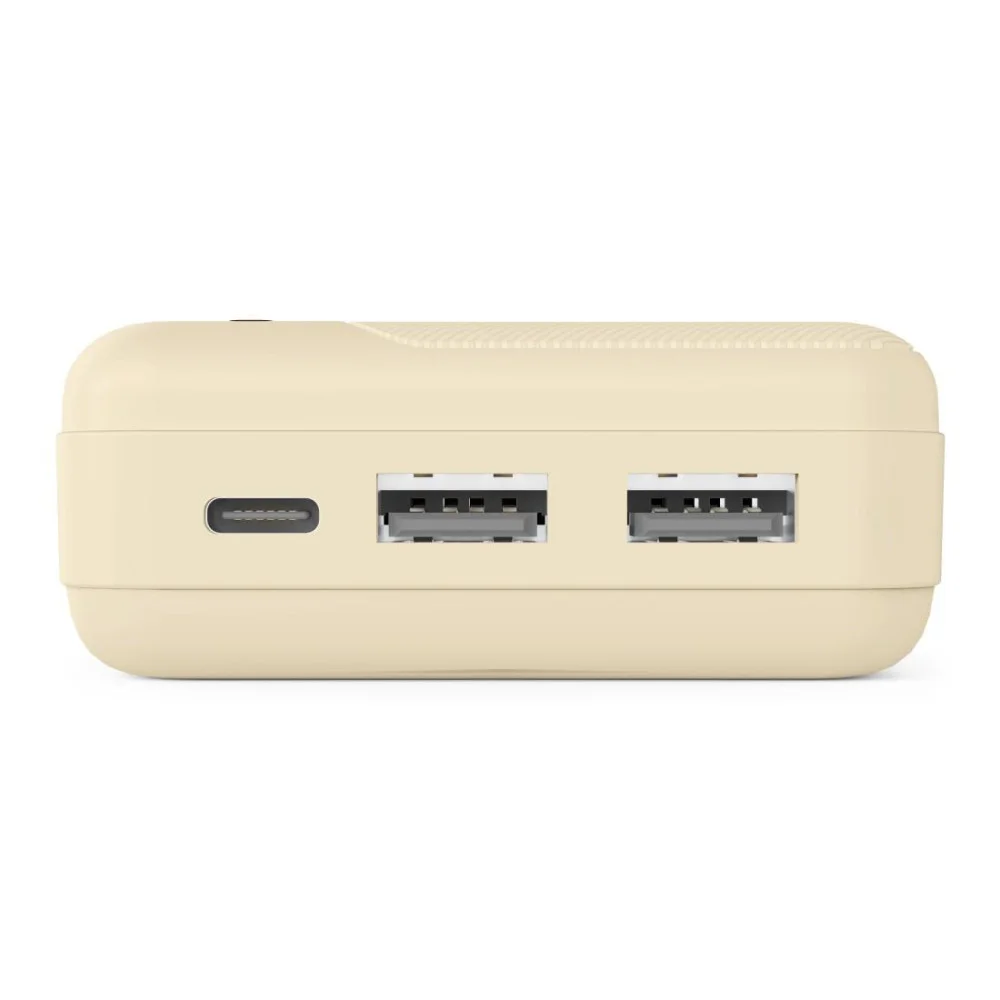 HAMA Външна батерия "Pocket 20", 20000 mAh, Изходи: 2x USB-A, бежов