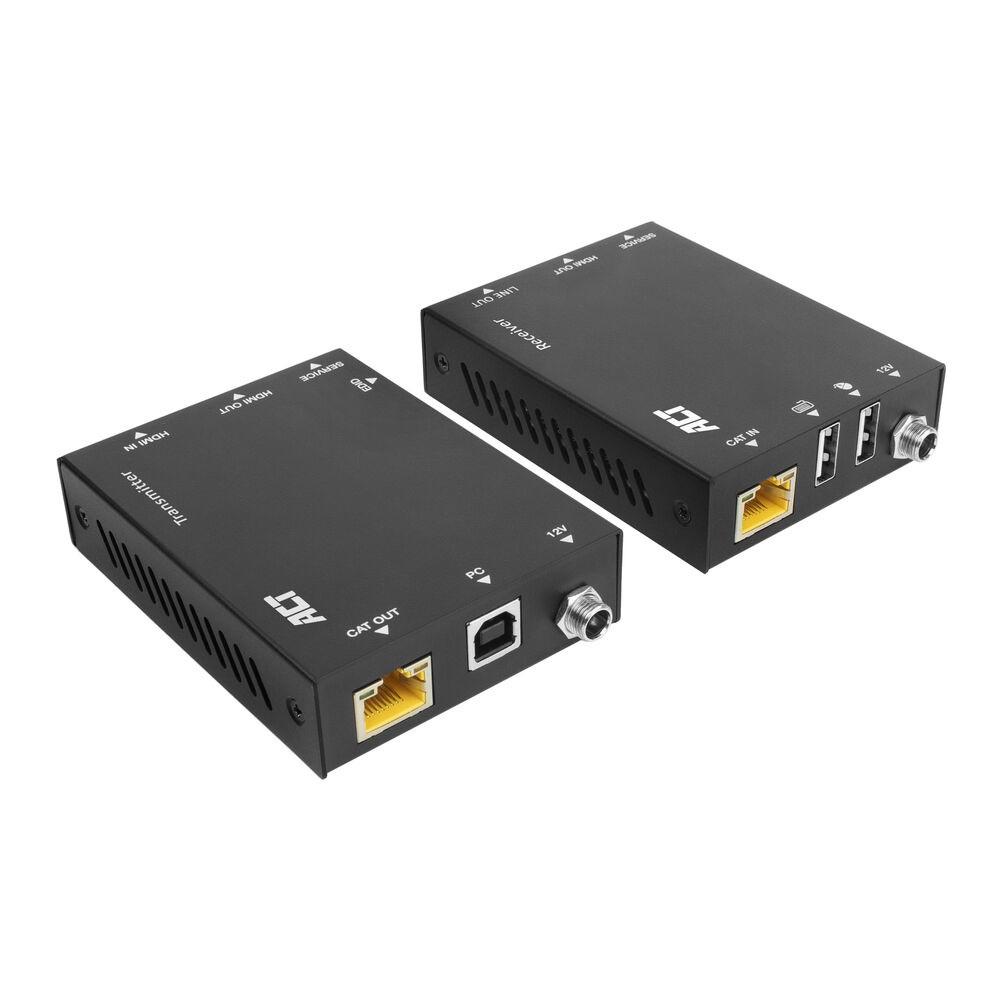 4K HDMI 2.0 KVM Extender (amplifier), ACT AC7815, amplifies signal up to 70 m over UTP cable