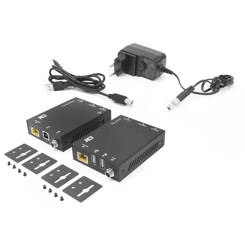 4K HDMI 2.0 KVM Extender (amplifier), ACT AC7815, amplifies signal up to 70 m over UTP cable