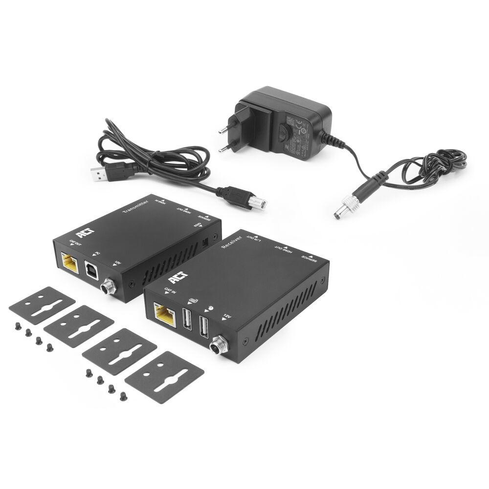 4K HDMI 2.0 KVM Extender (amplifier), ACT AC7815, ενισχύει το σήμα έως 70 μ. μέσω UTP καλώδιο
