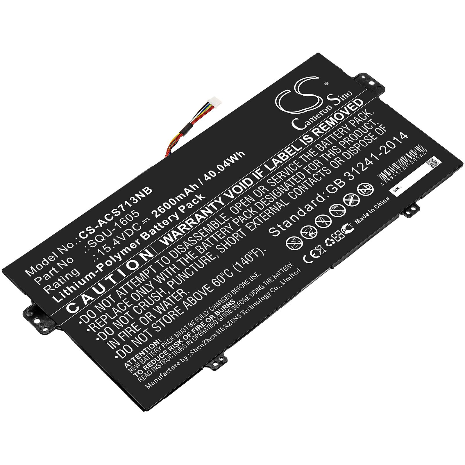 Μπαταρία για φορητό υπολογιστή ACER Spin 7 SF713-51 SP714-51, SQU-1605 LiPo 15.4V 2600mAh CAMERON SINO