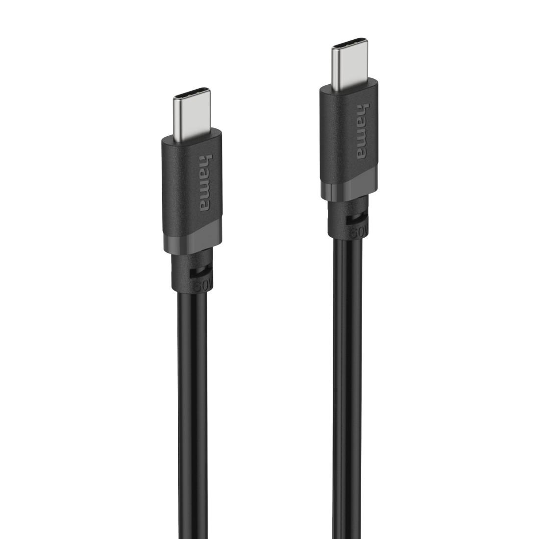 Cabl HAMA USB-C - USB-C, 60W, 2 m, negru