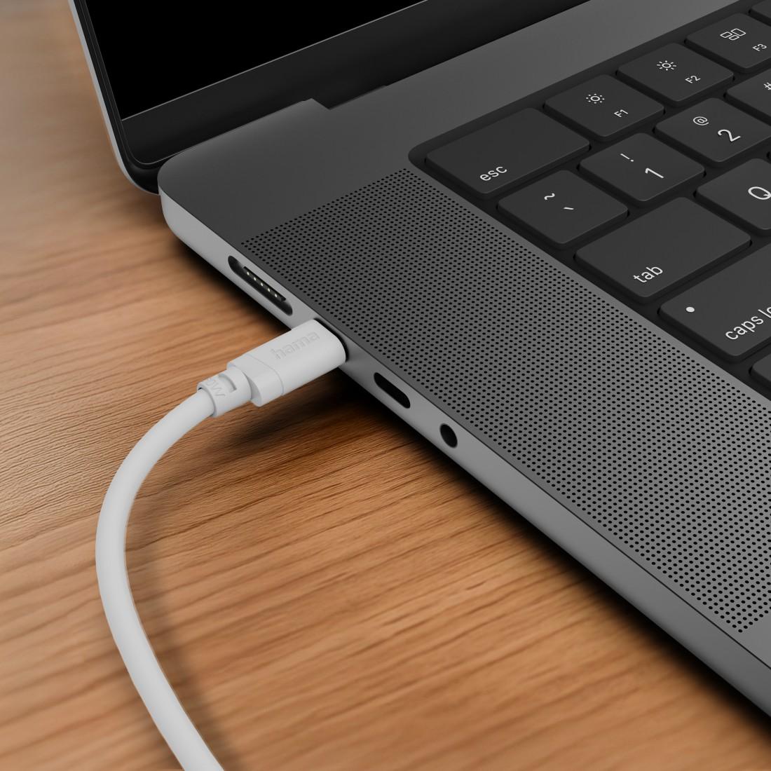 Cabl HAMA USB-C - USB-C, 60W, 2 m, alb