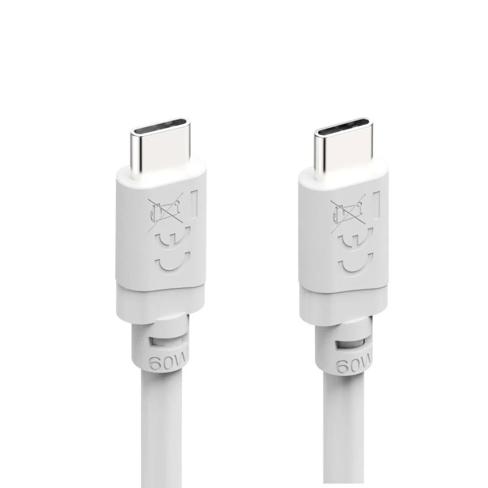 Cabl HAMA USB-C - USB-C, 60W, 2 m, alb
