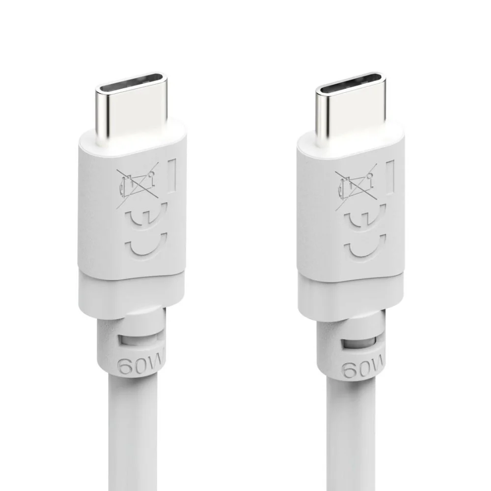 Cabl HAMA USB-C - USB-C, 60W, 2 m, alb